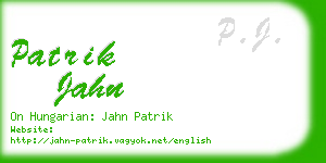 patrik jahn business card